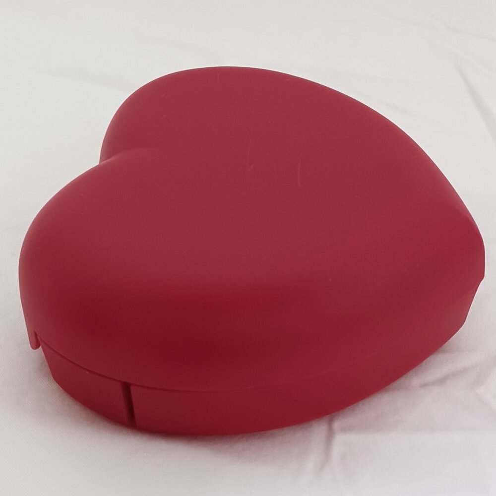Tupperware Red Heart Shaped Storage Case